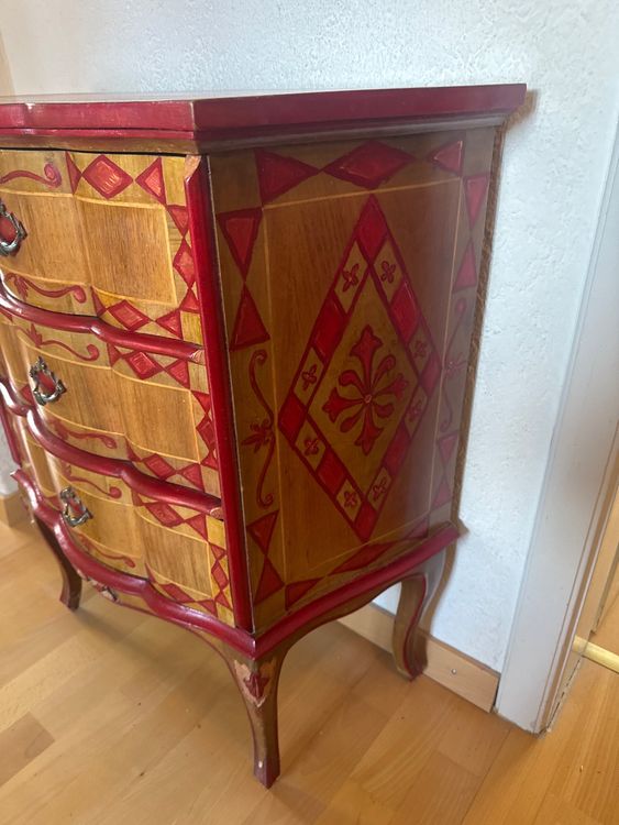 Antike Kommode, restauriert, Vintage Look, rot/braun (Gebraucht) in ...