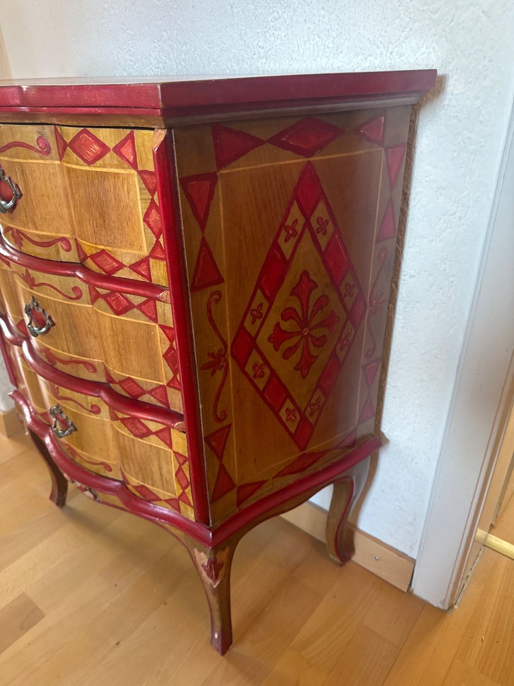 Antike Kommode, restauriert, Vintage Look, rot/braun (Gebraucht) in ...
