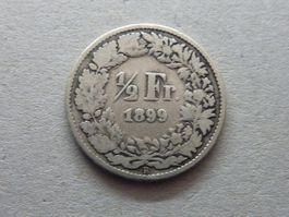 1/2 Fr.  1899  -  ungereinigt  -