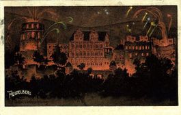 Heidelberg - Schlossbeleuchtung + 1922