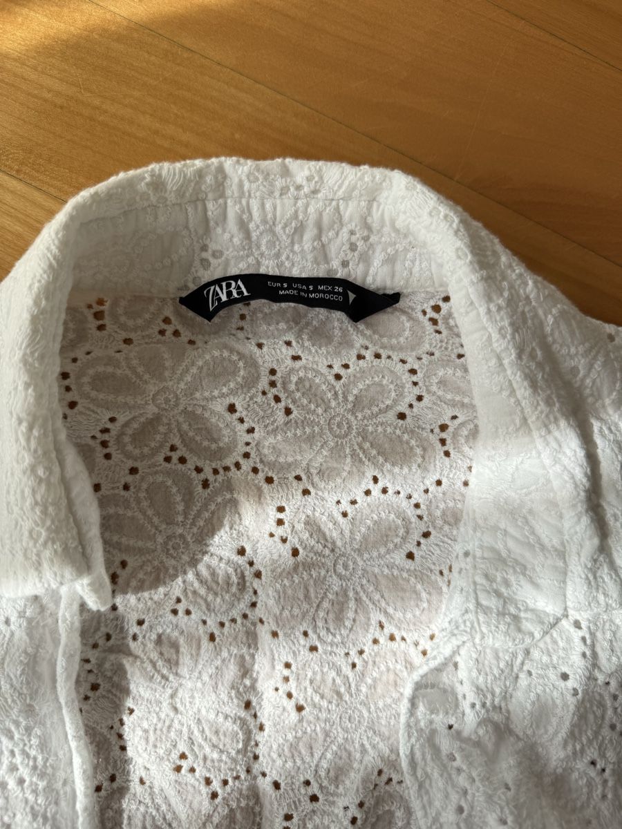 Zara Camicette: Sommer Bluse Zara, Weiss, Spitze, Gr. S – Usato da Lachen SZ venduto da ali_5xw5 1