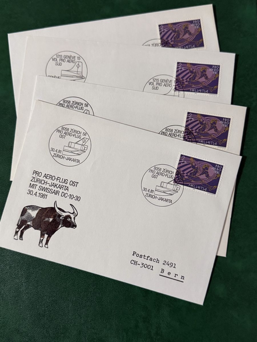 Tutti i francobolli: 4 FDC thème aviation – Usato da Petit-Lancy venduto da Solcarm 1