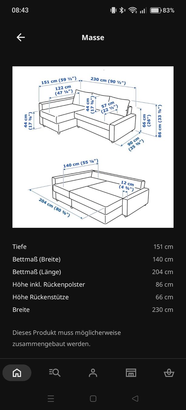 Divani: IKEA Bettsofa Grau gebraucht – Usato da Aadorf venduto da Dachdi 3