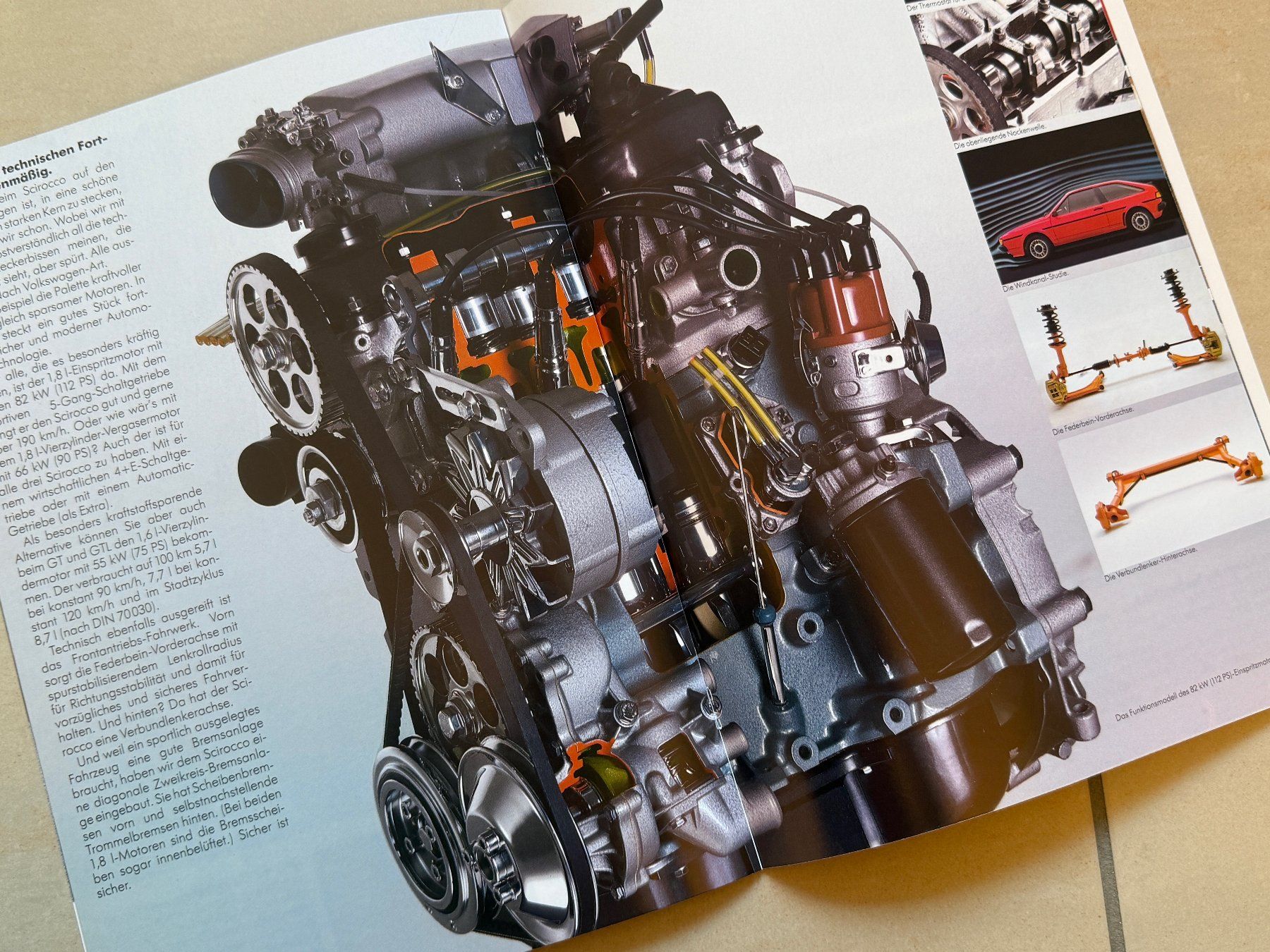 VW Documenti: VW SCIROCCO – ORIGINALPROSPEKT von 1986 – Usato da Oberdiessbach venduto da CLAREN14 4