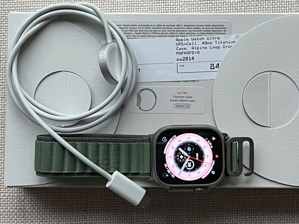 Apple Watch Ultra Titan Green Alpine Loop (Serie 1) (Gebraucht) in Baar ...