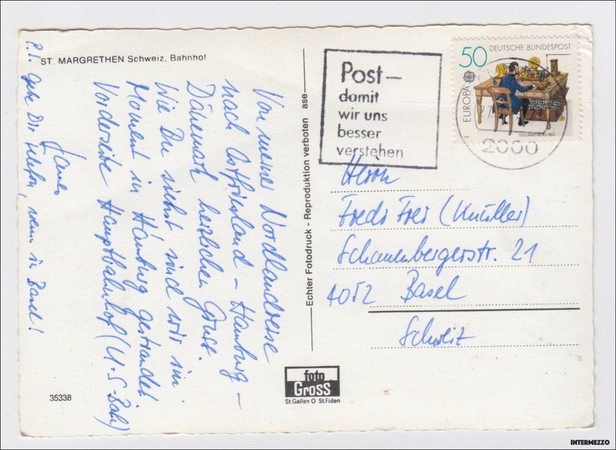 Cartes postales: St. Margethen // Bahnhof SBB belebt 1960 – D'occasion à Basel par intermezzo12 1