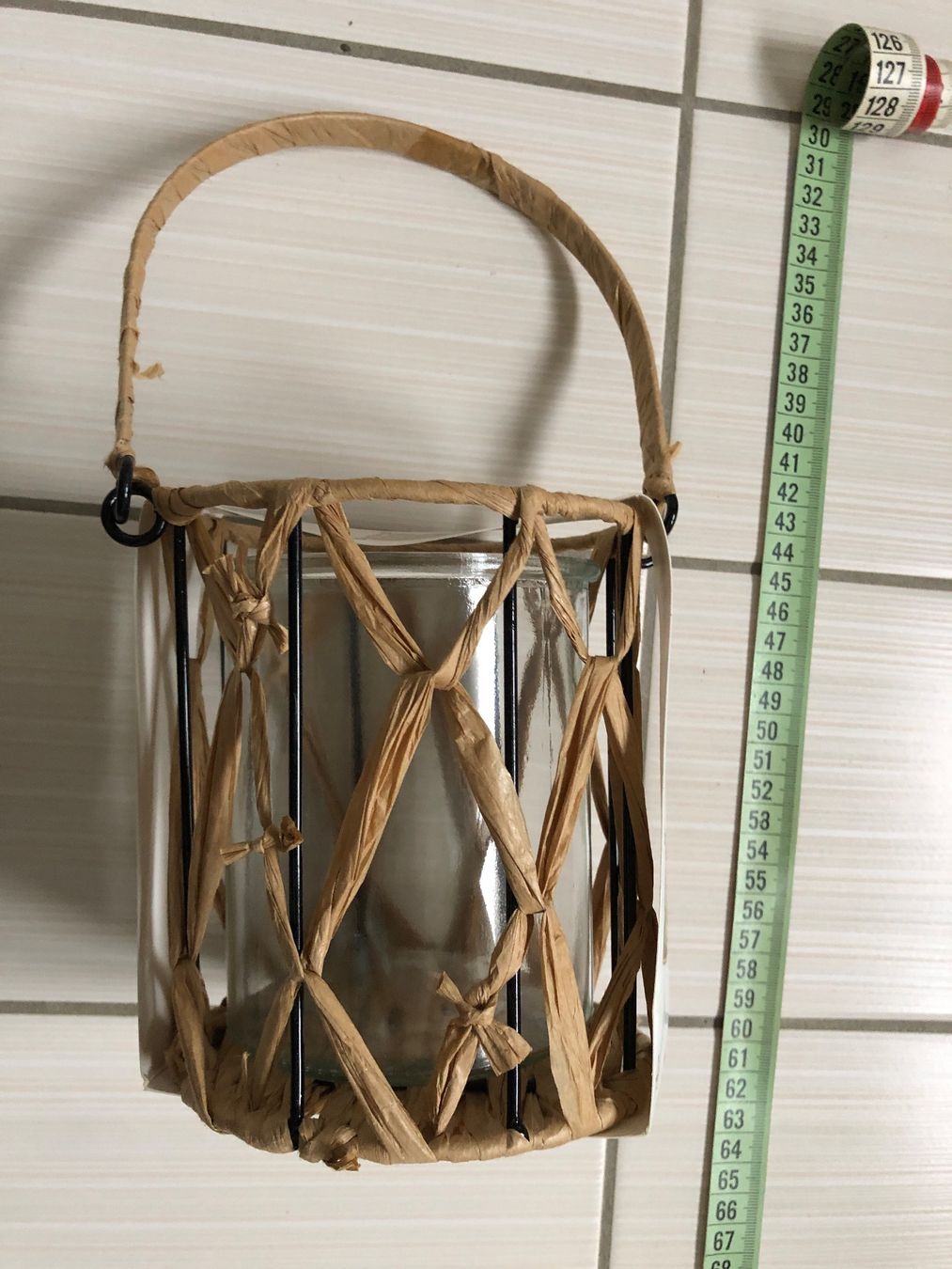 Lanterne: Glas-Laterne/Windlicht mit Tragegriff – Usato da Arth venduto da Vrecam51