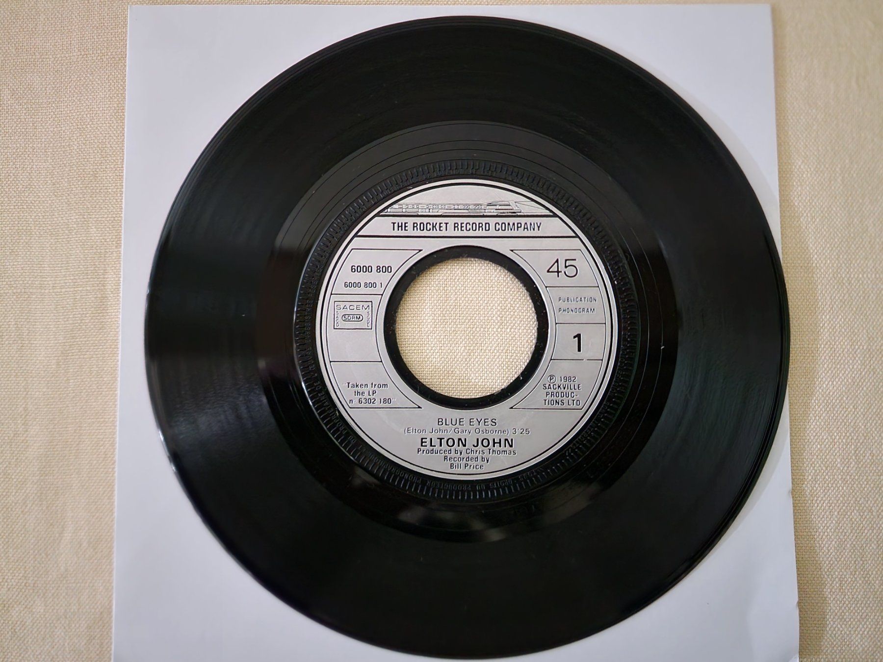 Schallplatten: Elton John Single – Blue Eyes – Gebraucht aus Root von atelier22 1