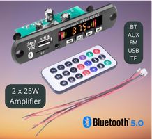 Mini Amplificateur 2x25W, Bluetooth, USB