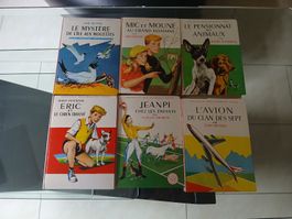 Lot 6 Livres Enid Blyton, Bibliothèque Rose, Vintage!