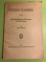 Oskar Baldauf: Das karolingische Reichsgut in Unterrätien