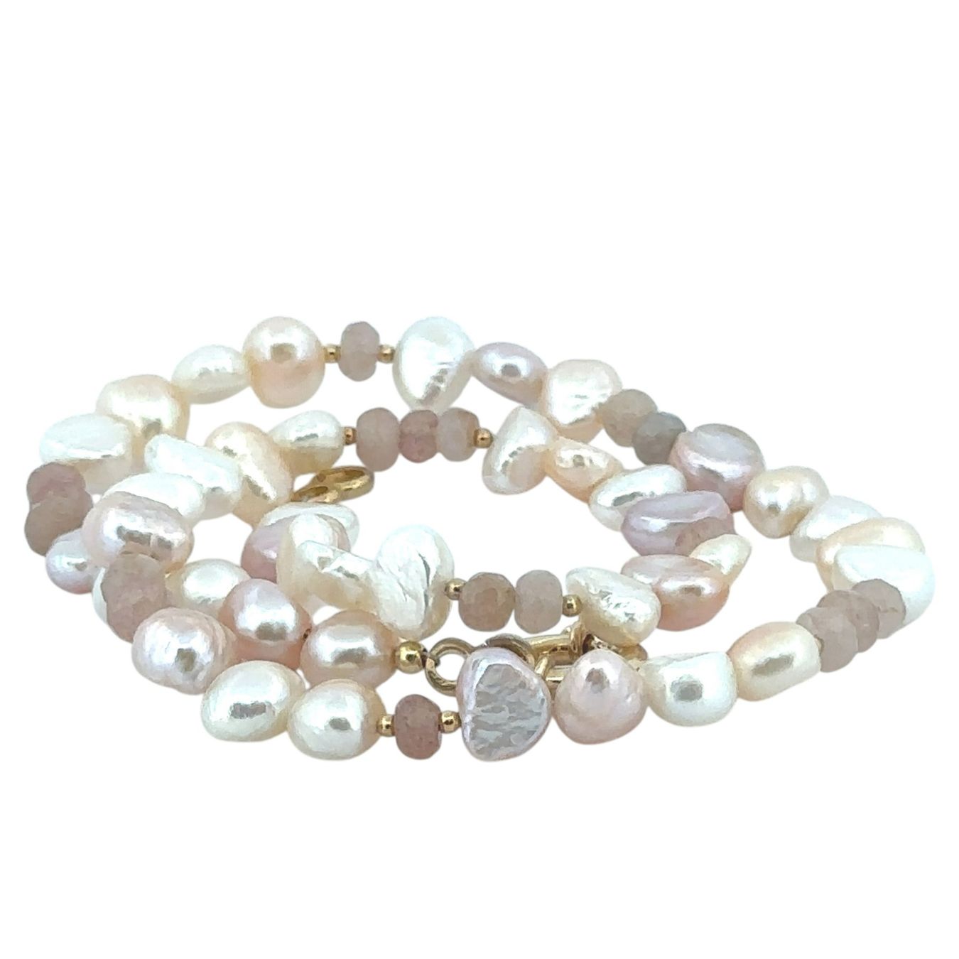 Olga Ribler Catenine: Perlen Kette 925 Silber gelbvergoldet – Nuovo (secondo la descrizione) da Luzern venduto da Schmuckoutlet 5