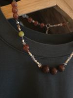 Handmade Statement Kette mit Süsswasserperlen & Natursteinen