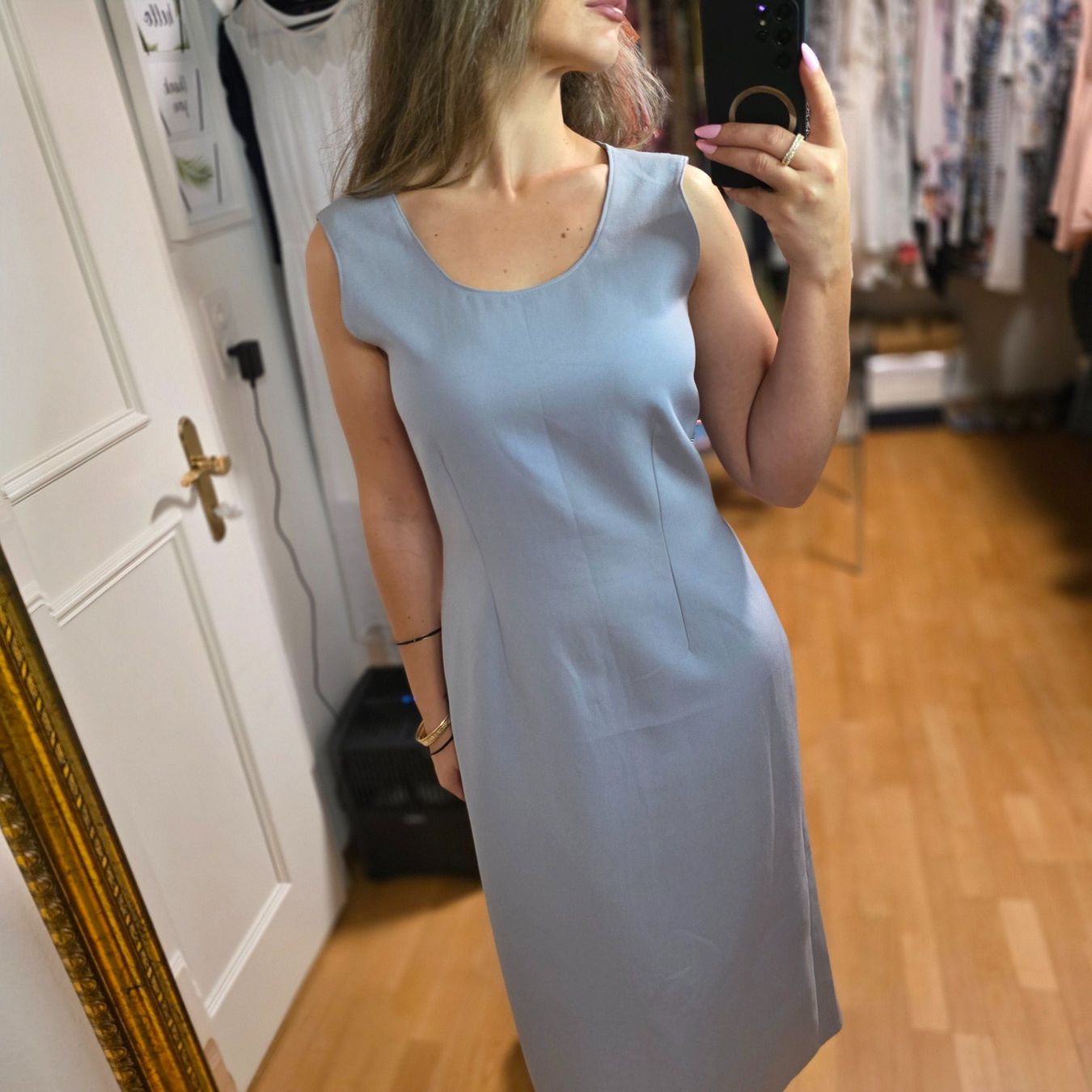 Vestiti: Vintage graues Kleid, handgenäht, Gr. L – Usato da Wald ZH venduto da CapLux 2