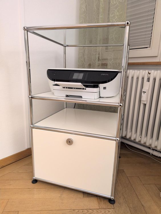 USM Haller Regal Druckerschrank Vitrine Container RAL9010 (Gebraucht ...