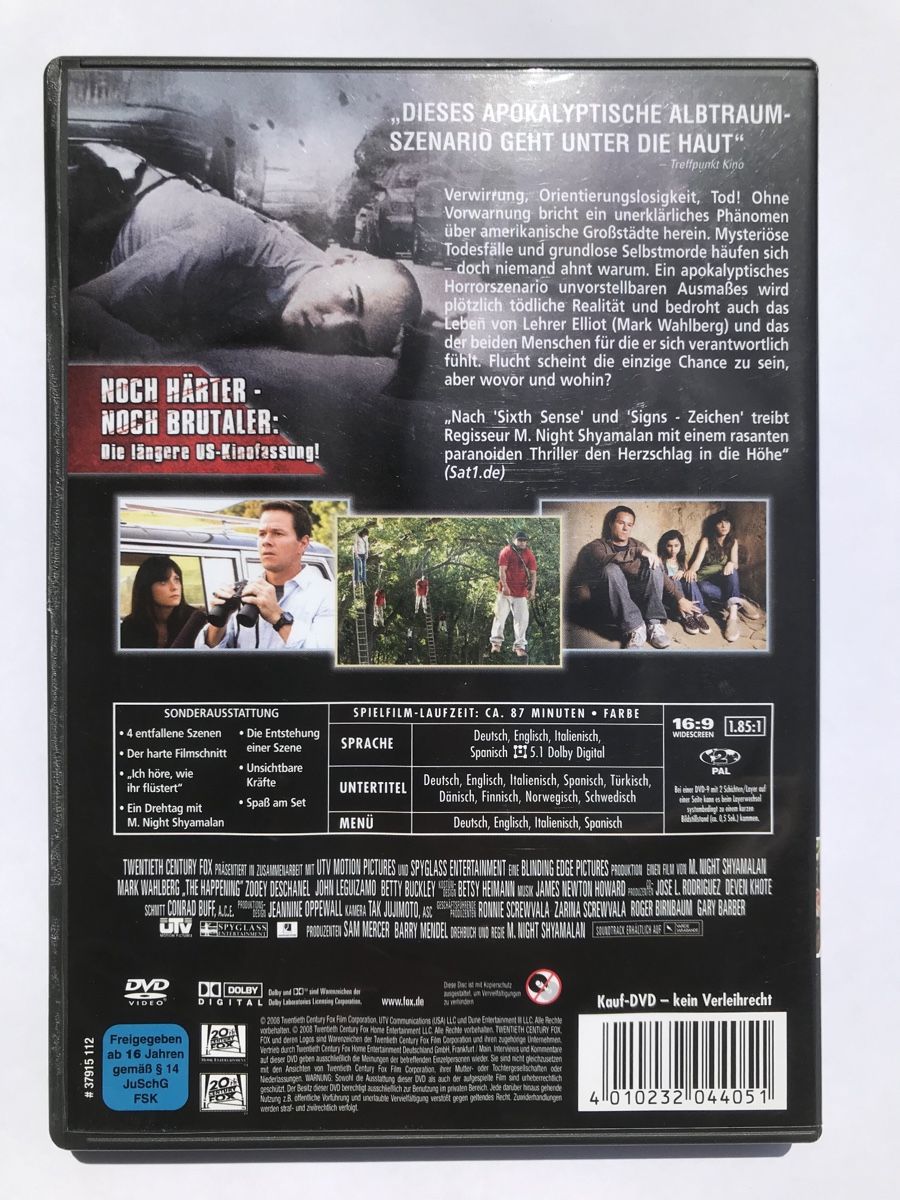 Alle DVDs: DVD The Happening - Director's Cut – Gebraucht aus Langenthal von J_L49 1