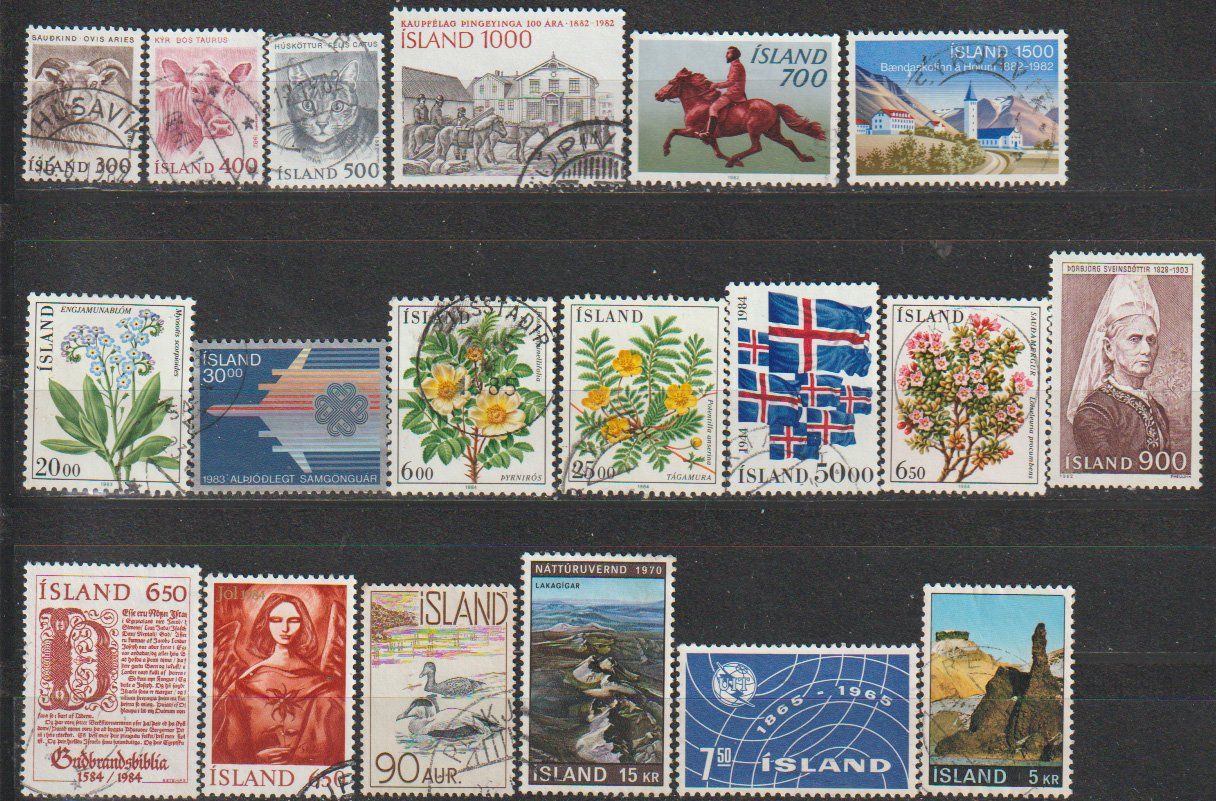 Tutti i francobolli: Islande divers lots excellente condition – Usato da Crans-Montana venduto da kira56