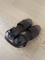 Offene Plateau Schuhe Braun Gr. 36