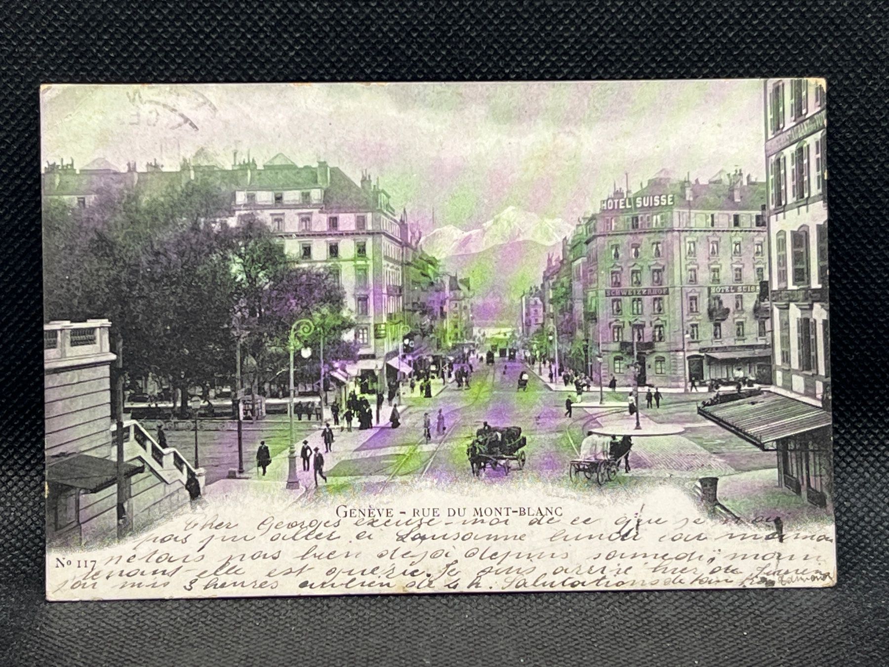 Cartoline postali: Genève - Rue du Mont-Blanc – Usato da Widnau venduto da Brusi9
