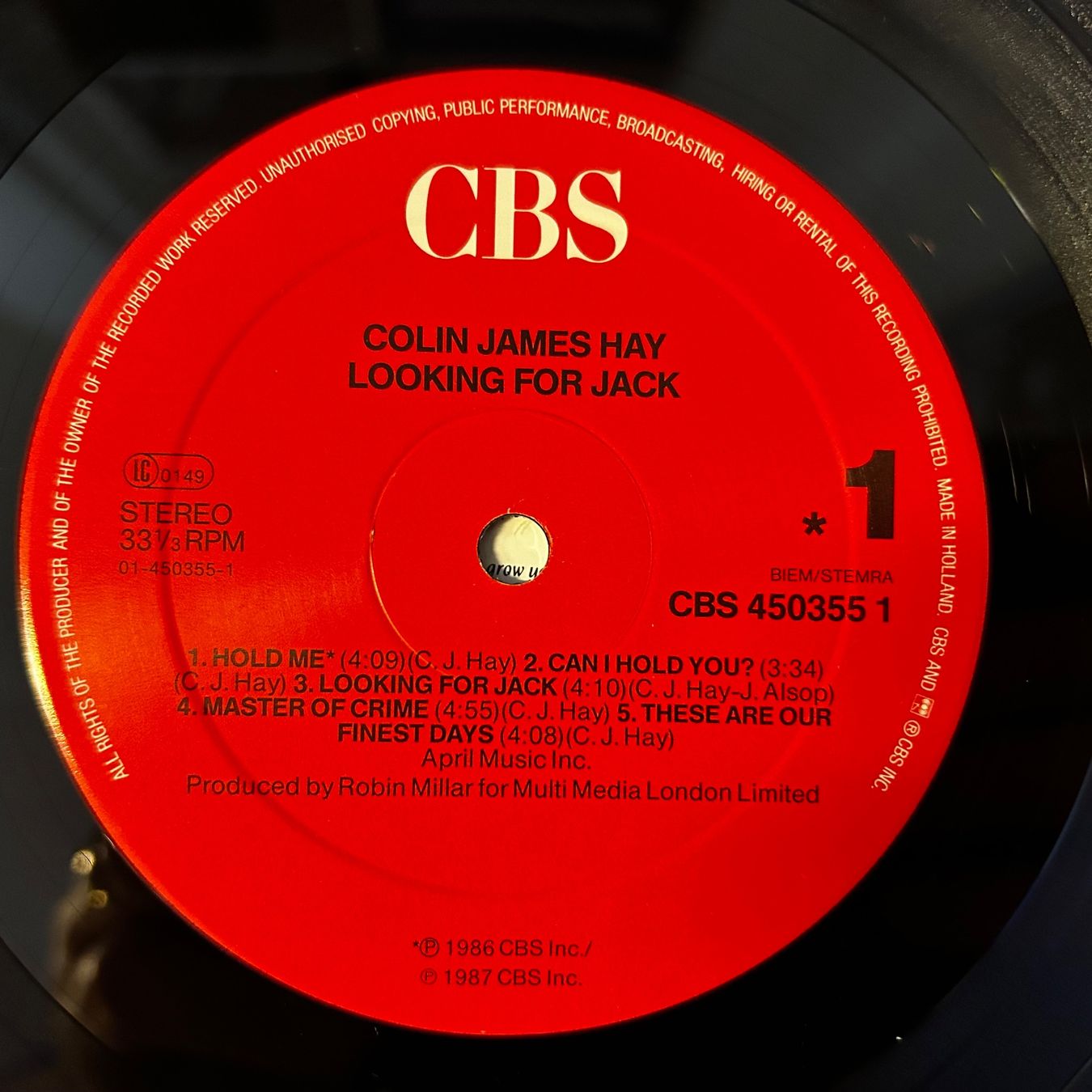 Dischi in vinile: Colin James Hay - Looking For Jack Schallplatte, Top! – Usato da Aesch BL venduto da BernisFlomi 2