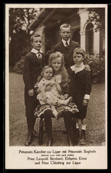Cartoline postali: Prinzessin Karoline zur Lippe mit Prinze – Usato da Berlin venduto da bartko-reher