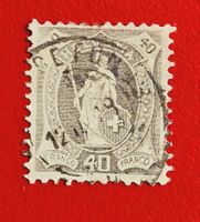 STEHENDE HELVETIA 97 A VOLLSTEMPEL LA CHAUX DE FONDS 1909