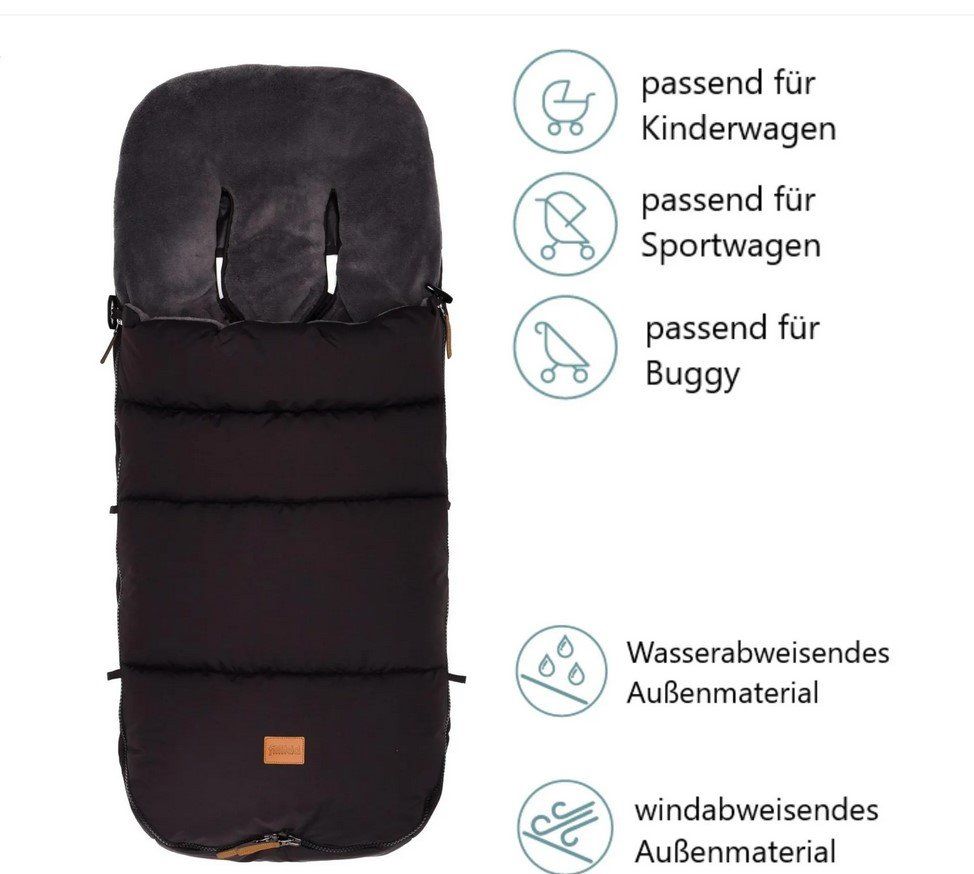 Fillikid Sacchi a pelo: fillikid Winterfusssack Kinley Schwarz – Usato da Frauenfeld venduto da mariom02 3