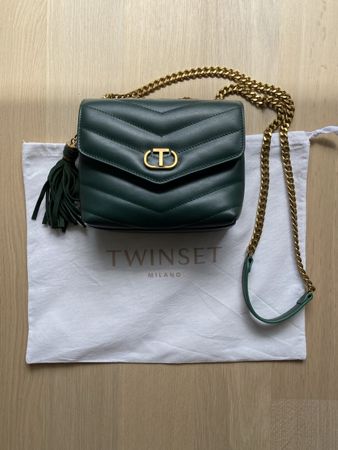 Twinset Tasche aus Leder, dunkelgrün, Top Zustand!