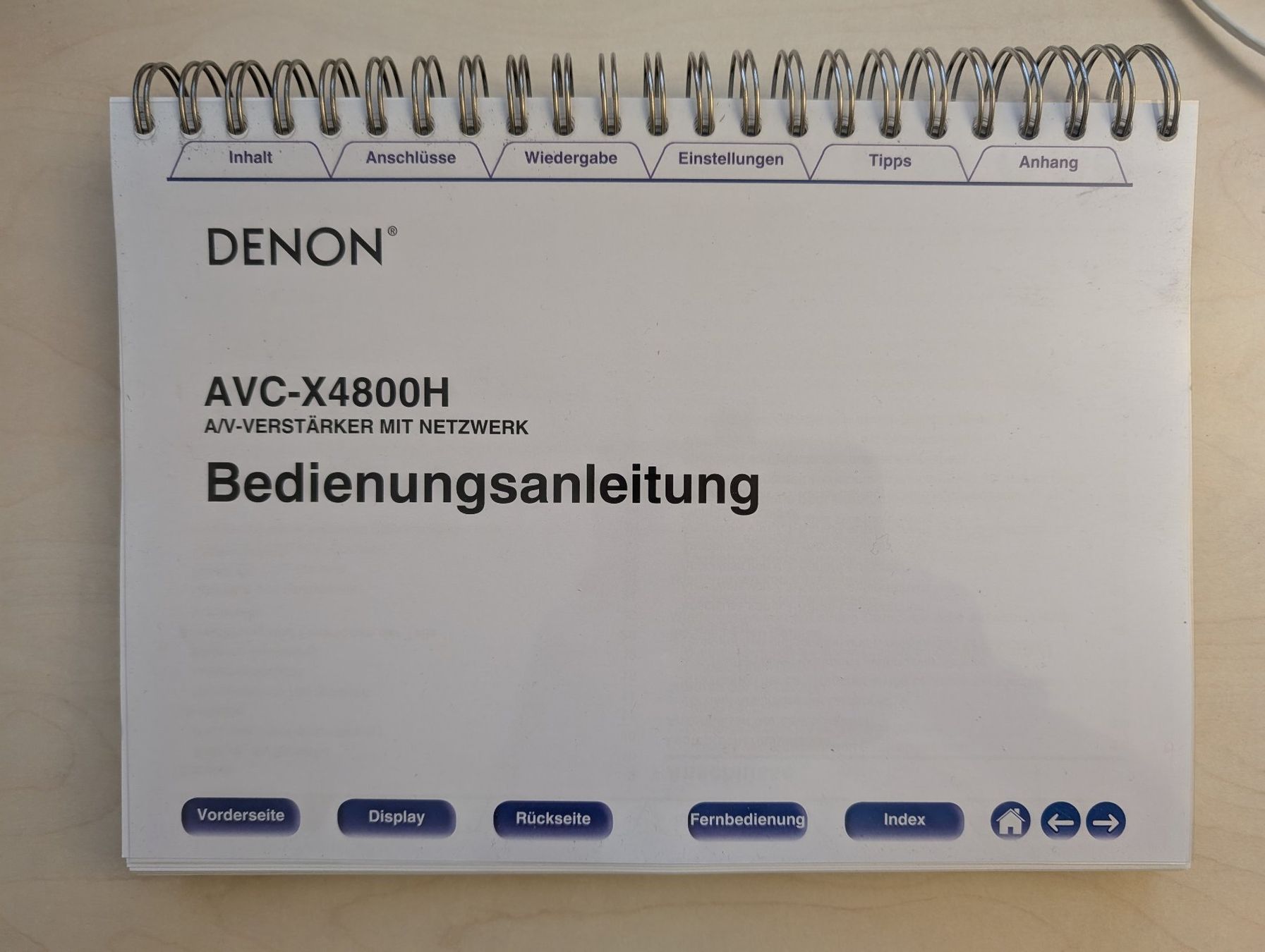 Denon Ricevitori: Denon AVC X4800 Bedienungsanleitung – Usato da Russikon venduto da ANJAZZ