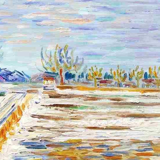 Reproduktionen & Neuware: Vincent v. Gogh - Landschaft mit Schnee – Neu (gemäss Beschreibung) aus Larnaca von KunstDepot24 3