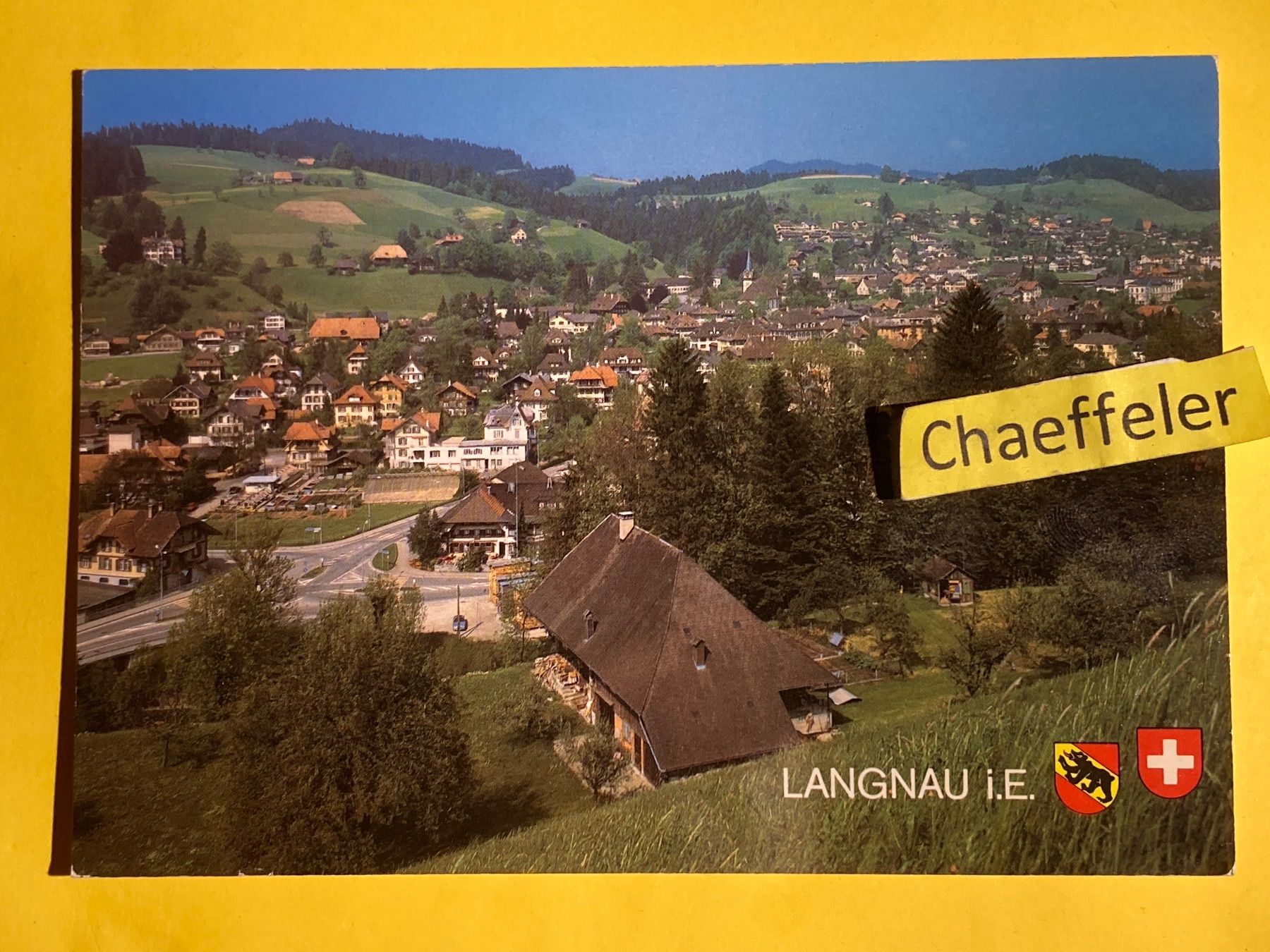 Cartoline postali: 1991 Langnau im Emmental – Usato da Zürich venduto da Chaeffeler