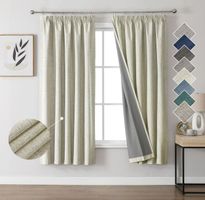 Vorhänge 100% Verdunkelung 2er Set BxH 140x160cm