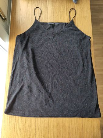 Schwarzes Glitzer Top Gr. XS Vero Moda 
