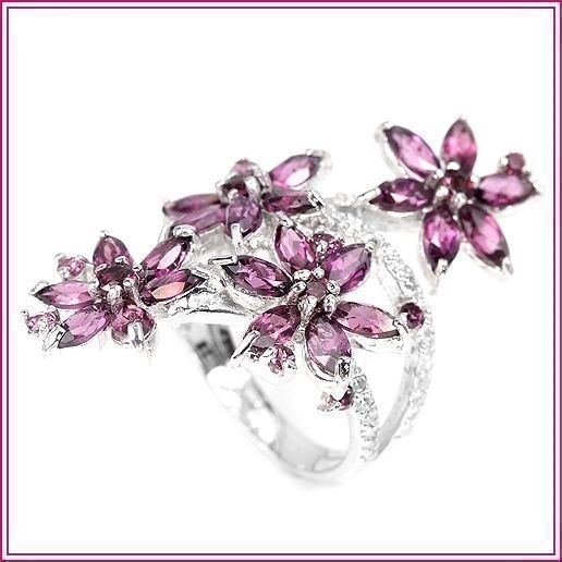Ringe: ♛ Rhodolith 925 Silberring Gr. 15.5, 925 Silber – Neu und originalverpackt aus Oberglatt ZH von Hot-Spot 1