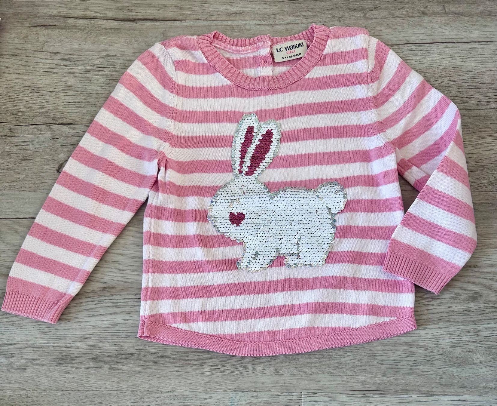Maglioni & Felpe: TOP - Gr 98 "Oster" Häschen Pullover Wende-Pailletten – Usato da Rickenbach b. Wil venduto da sunneschii_