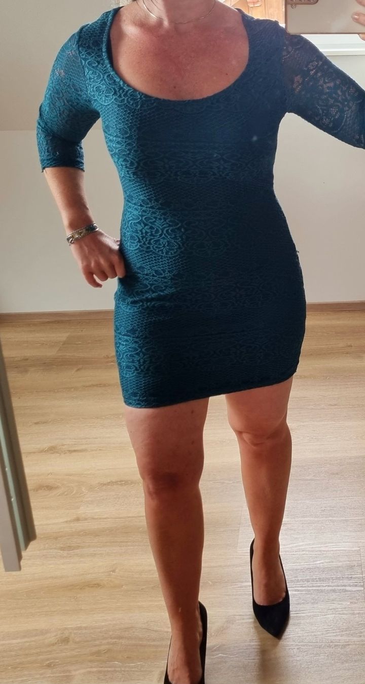 Vestiti: Cocktailkleid türkis mit Spitzen – Usato da Altstätten SG venduto da priska2885 1