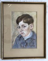 Original Pastell-Porträt Knabe - signiert Ka. Rüegg (1936)