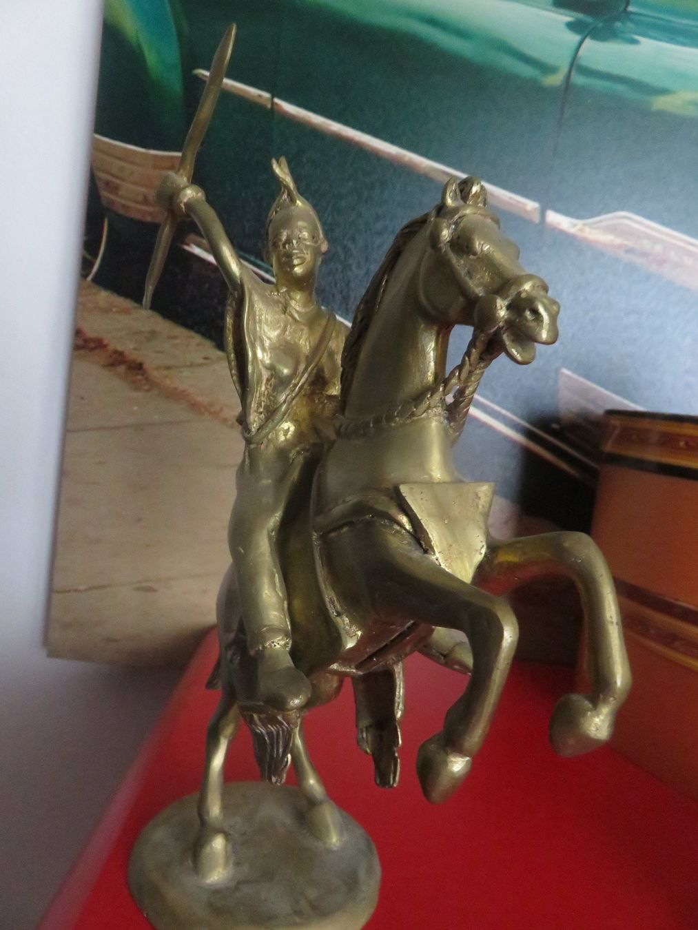 Sculture & Statue: Reiter 🤩+ Pferd Messing Figur – Usato da Schötz venduto da Vulkan2 3