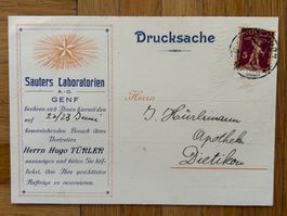 Karte Sauters Laboratorien, Genf