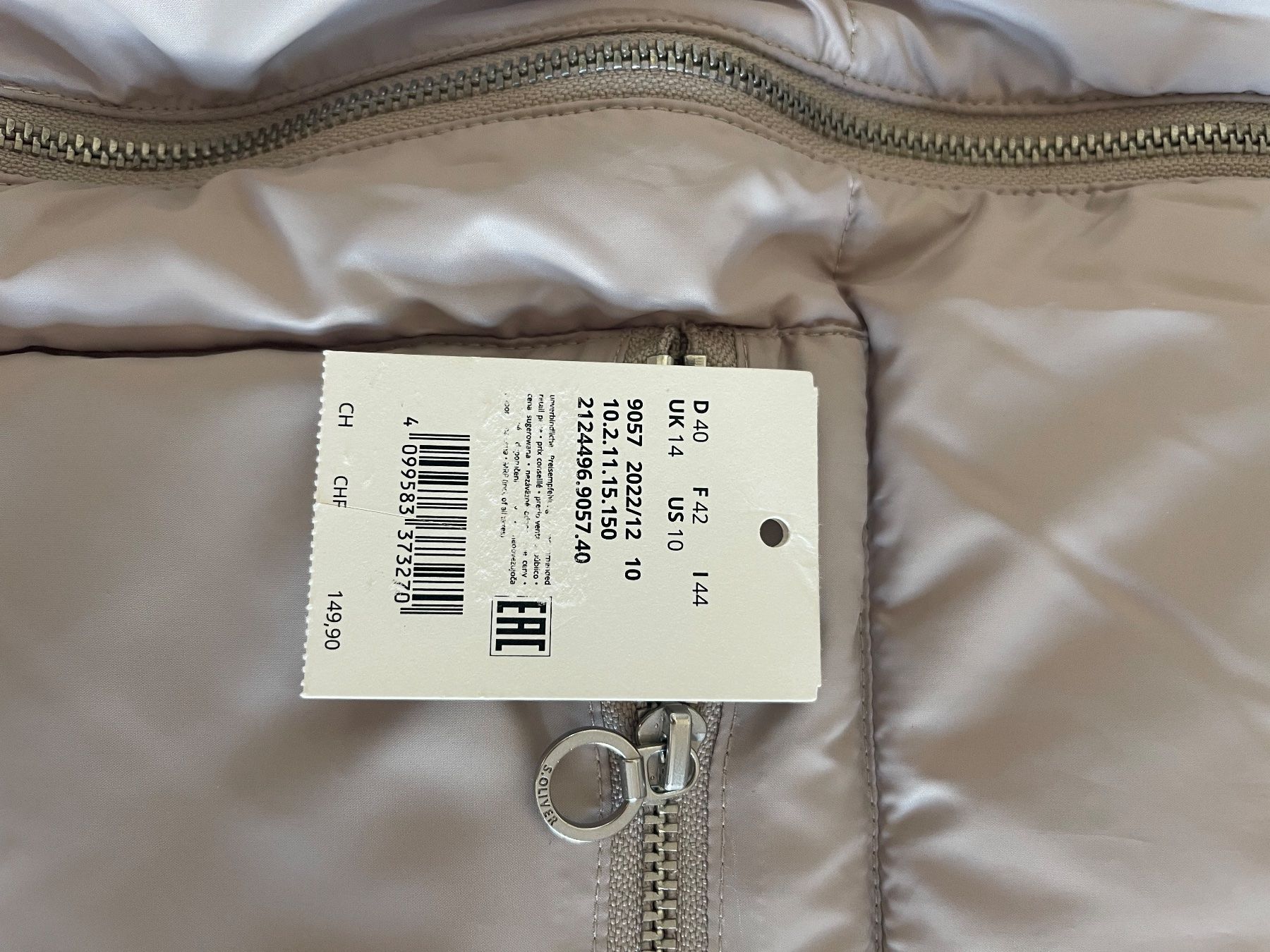 S.Oliver Giacche: Leichte Stepp-Jacke im Farb-,Materialmix, S.Oliver, G 40 – Nuovo e nell'imballaggio originale da Wangen b. Olten venduto da VeraHa 2