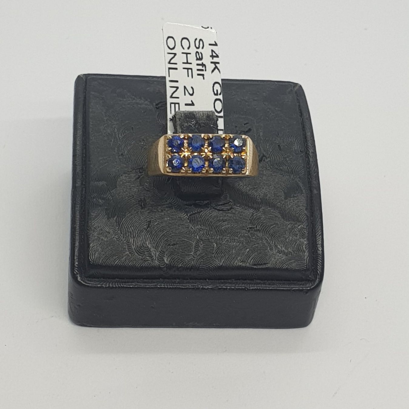 Anelli: Echt 14K Gold - Saphir Ring – Usato da Luzern venduto da Luzern-Goldhaus
