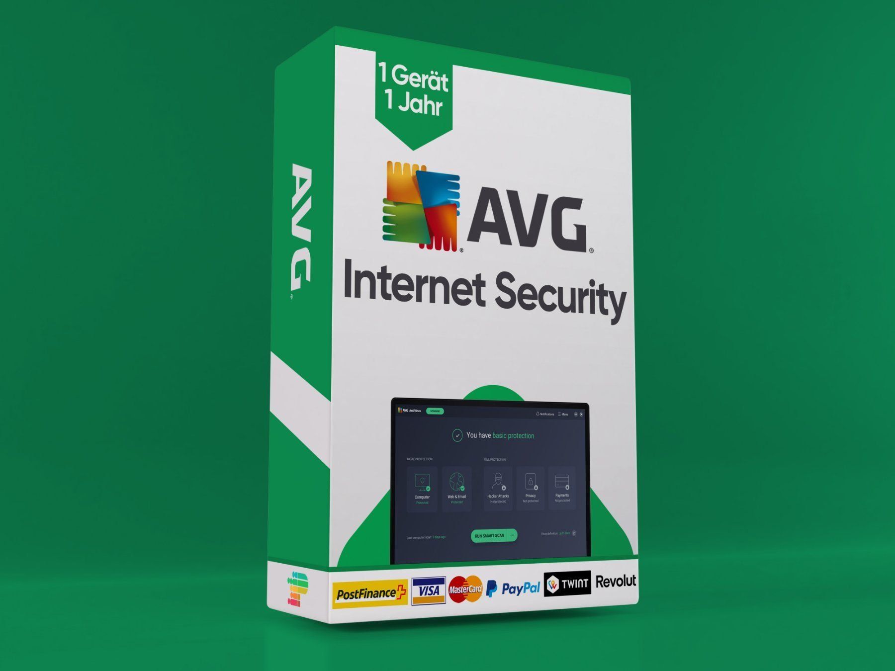 Software: AVG Internet Security -1 Jahr -1 Gerät -Android-PC-IOS-MAC – Usato da Langenthal venduto da Peaceful