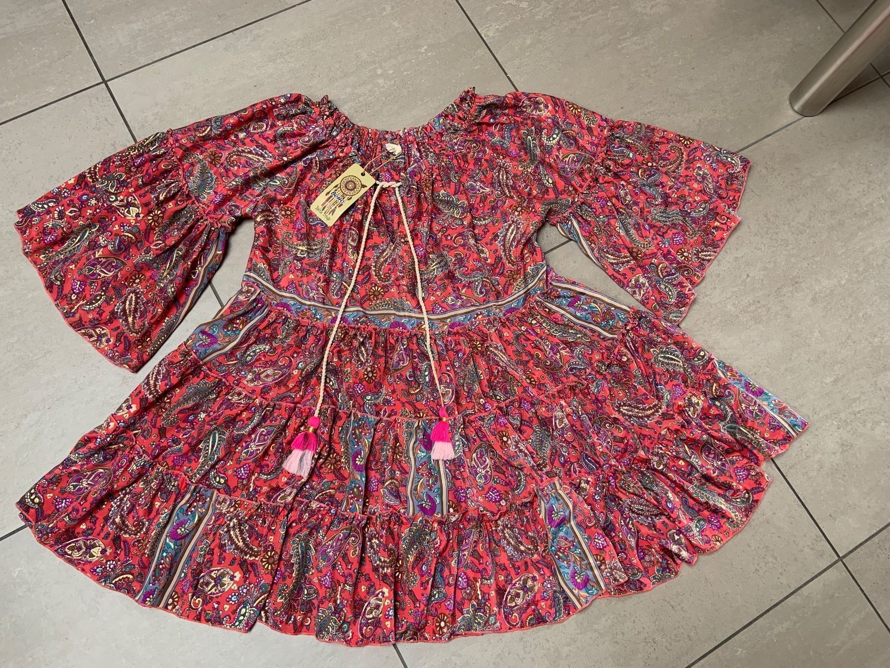 Kleider: Boho Stufenkleid / Tunika aus Seide/ Viscose – Neu (gemäss Beschreibung) aus Sigriswil von ck56 1