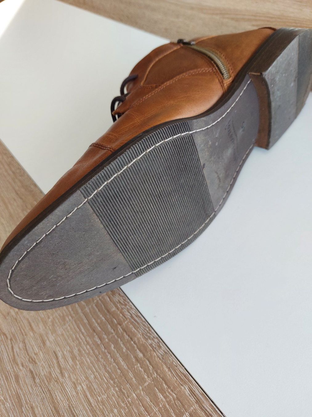 Scarpe da uomo: Paar Lederschuhe AM hellbraun Grösse 45 – Usato da Niederdorf venduto da Schuerch_steff 6