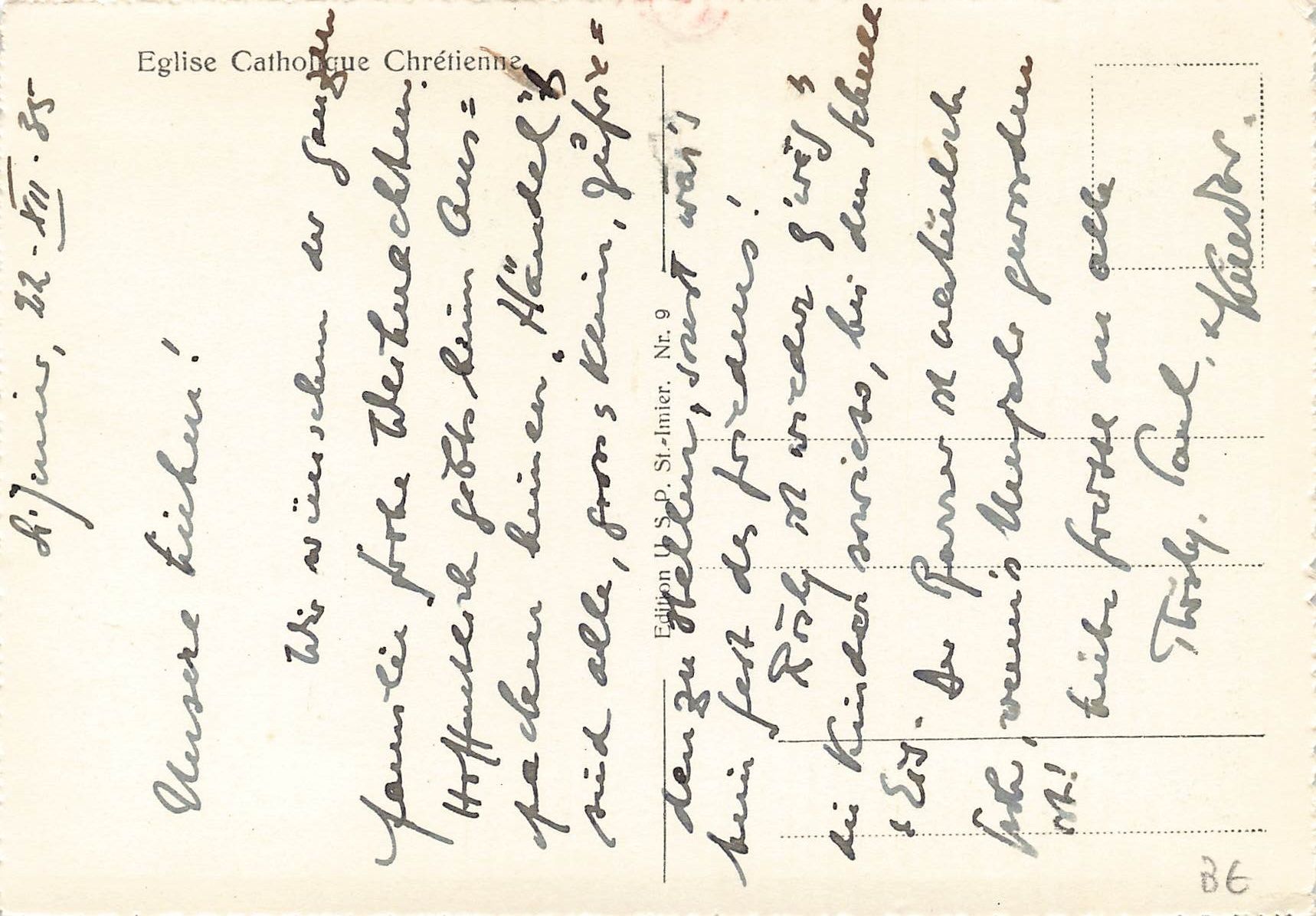 Cartoline postali: Saint Imier BE Eglise Catholique Chrétienne G – Usato da Biasca venduto da Blenio71 1