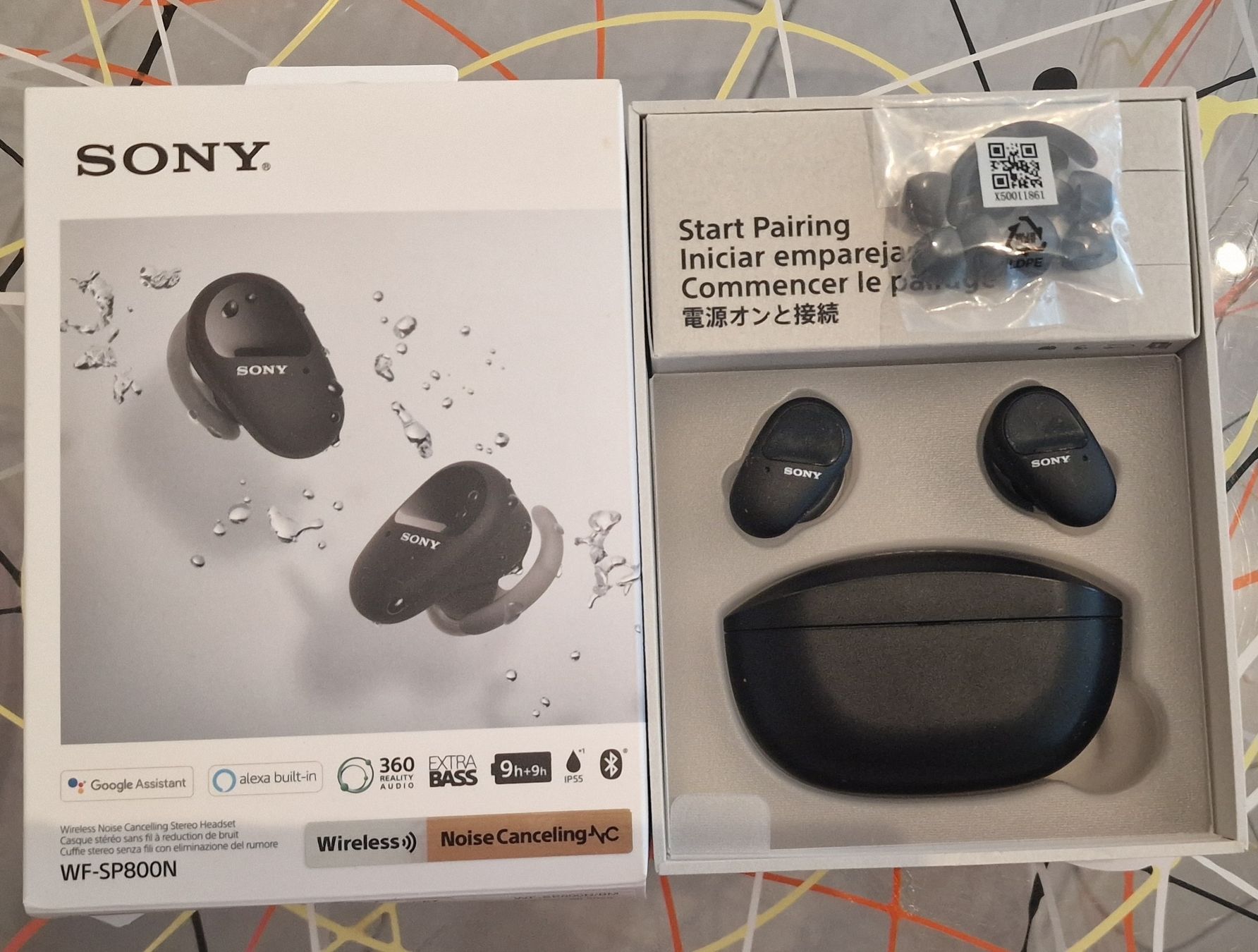 Sony Cuffie: Earbuds Sony WF-SP800N schwarz – Usato da Dällikon venduto da Mgirl666