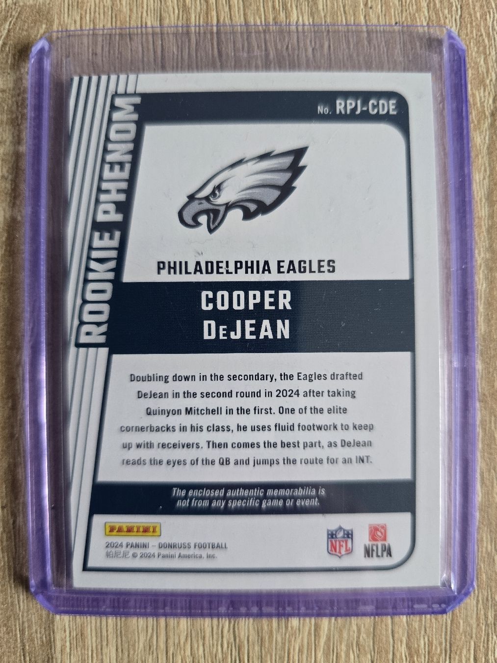 Panini Carte collezionabili: Cooper Dejean Rookie Phenom Patch – Nuovo (secondo la descrizione) da St. Gallen venduto da SaintCity 1