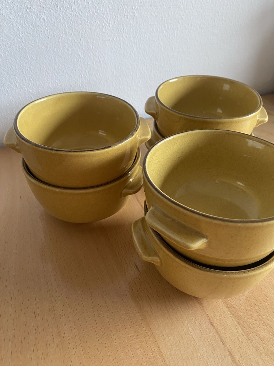 Rössler Ciotole: 6 Rössler Suppentassen/Bols/Schälchen senfgelb – Usato da Schwarzenburg venduto da Michellu 7