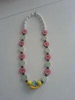 Collana di perle in fimo "motivo estivo"