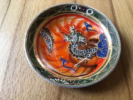 Keramik Schale Ringschale Japan 1920er Drache Vintage